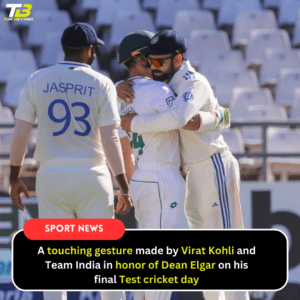 touching gesture made by Virat Kohli , Team India, South Africa, Dean Elgar