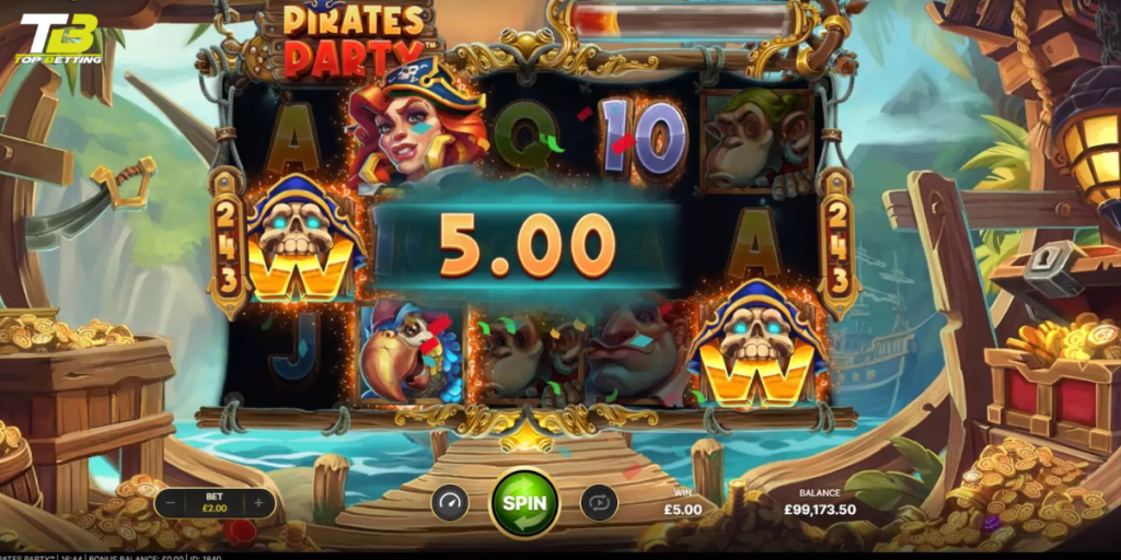 Bonus features and special symbols in Pirates Party Slot Game