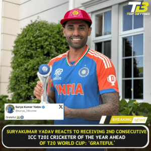 Suryakumar reacts to receiving 2nd