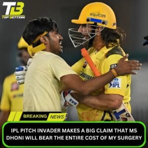 Pitch Invader Claims MS Dhoni Will Pay