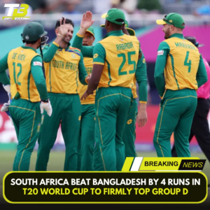 South Africa beat Bangladesh by 4 runs in T20 World Cup to firmly top Group D