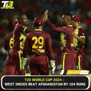 West Indies beat Afghanistan by 104 runs