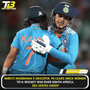 Smriti Graceful 90 Leads India Women To 6 Wicket