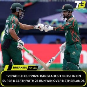 BAN close in on Super 8 berth with 25 run win