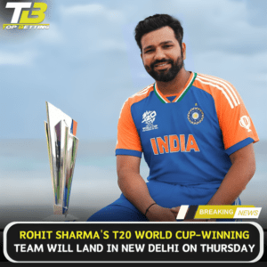 Rohit T20WC winning team to land in New Delhi