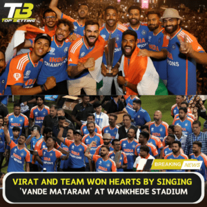 Virat team won hearts by singing Vande Mataram