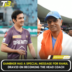 Gambhir Special Message for Dravid as Head Coach