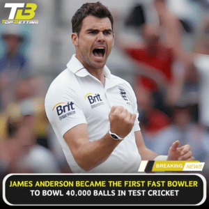James Anderson became the first fast bowler