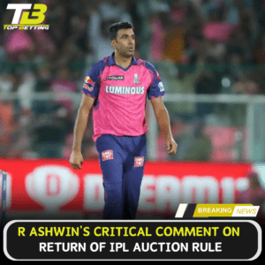 R Ashwin critical comment on IPL auction rules